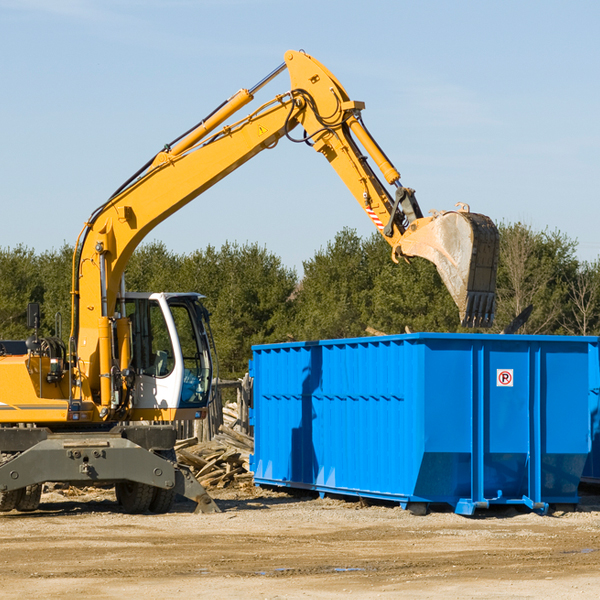 how does a residential dumpster rental service work in Vance